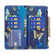Samsung Galaxy S25+ 5G Colored Drawing Pattern Zipper Leather Phone Case - Gold Butterfly