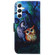 Samsung Galaxy S25+ 5G Coloured Drawing Flip Leather Phone Case - Oil Painting Owl