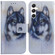 Samsung Galaxy S25+ 5G Coloured Drawing Flip Leather Phone Case - White Wolf