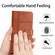 Samsung Galaxy S25+ 5G Cowhide Texture Stitching Leather Phone Case - Brown