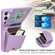 Samsung Galaxy S25+ 5G Crossbody Lanyard Zipper Wallet Leather Phone Case - Purple