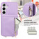 Samsung Galaxy S25+ 5G Crossbody Lanyard Zipper Wallet Leather Phone Case - Purple