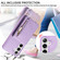 Samsung Galaxy S25+ 5G Crossbody Lanyard Zipper Wallet Leather Phone Case - Purple