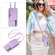 Samsung Galaxy S25+ 5G Crossbody Lanyard Zipper Wallet Leather Phone Case - Purple