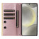 Samsung Galaxy S25+ 5G Crossbody Rhombic Sucker Leather Phone Case - Rose Gold