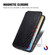 Samsung Galaxy S25+ 5G Cubic Grid Pressed Magnetic Leather Phone Case - Black