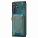 Samsung Galaxy S25+ 5G Denim Texture Leather Skin Phone Case with Card Slot - Green