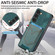 Samsung Galaxy S25+ 5G Denim Texture Leather Skin Phone Case with Card Slot - Green