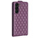 Samsung Galaxy S25+ 5G Diamond Lattice Vertical Flip Leather Phone Case - Dark Purple