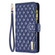 Samsung Galaxy S25+ 5G Diamond Lattice Zipper Wallet Leather Flip Phone Case - Blue