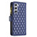 Samsung Galaxy S25+ 5G Diamond Lattice Zipper Wallet Leather Flip Phone Case - Blue