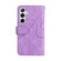 Samsung Galaxy S25+ 5G Dual-color 9 Card Slots Zipper Wallet Leather Phone Case - Purple