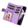 Samsung Galaxy S25+ 5G Dual-color 9 Card Slots Zipper Wallet Leather Phone Case - Purple