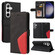 Samsung Galaxy S25+ 5G Dual-color Splicing Flip Leather Phone Case - Black