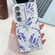 Samsung Galaxy S25+ 5G Electroplating Flowers Plants Texture TPU Phone Case - Blue Flower FL13