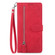 Samsung Galaxy S25+ 5G Embossed Flower Zipper Leather Phone Case - Red