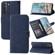 Samsung Galaxy S25+ 5G Embossed Happy Cat Pattern Flip Leather Phone Case - Blue