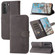 Samsung Galaxy S25+ 5G Embossed Happy Cat Pattern Flip Leather Phone Case - Grey