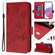 Samsung Galaxy S25+ 5G Embossed Rose RFID Anti-theft Leather Phone Case - Red