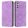 Samsung Galaxy S25+ 5G Ethnic Embossed Adsorption Leather Phone Case - Purple