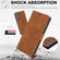 Samsung Galaxy S25+ 5G Fantasy Skin-feel Calfskin Texture Leather Phone Case - Brown