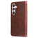 Samsung Galaxy S25+ 5G Fashion Calf Texture Zipper Leather Phone Case - Brown