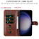 Samsung Galaxy S25+ 5G Fashion Calf Texture Zipper Leather Phone Case - Brown