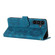 Samsung Galaxy S25+ 5G Flower Embossing Pattern Leather Phone Case - Blue