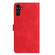 Samsung Galaxy S25+ 5G Flower Embossing Pattern Leather Phone Case - Red