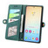 Samsung Galaxy S25+ 5G Geometric Zipper Wallet Side Buckle Leather Phone Case - Green
