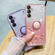 Samsung Galaxy S25+ 5G Gradient Glitter Immortal Flower Ring All-inclusive Phone Case - Pink