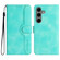 Samsung Galaxy S25+ 5G Heart Pattern Skin Feel Leather Phone Case - Light Blue