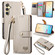 Samsung Galaxy S25+ 5G Love Zipper Lanyard Leather Phone Case - Gray