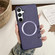 Samsung Galaxy S25+ 5G Magsafe Magnetic Ring Cloth Texture Phone Case - Purple