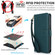 Samsung Galaxy S25+ 5G Multi-Card Wallet RFID Leather Phone Case - Green