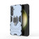 Samsung Galaxy S25+ 5G PC + TPU Shockproof Protective Phone Case with Magnetic Ring Holder - Navy Blue