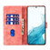 Samsung Galaxy S25+ 5G Pen Heart Cat Embossed Leather Phone Case - Orange