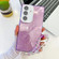 Samsung Galaxy S25+ 5G Plating Glitter Texture Chain Wristband TPU Phone Case with Lens Film - Purple Tinfoil Texture