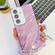 Samsung Galaxy S25+ 5G Plating Glitter Texture Chain Wristband TPU Phone Case with Lens Film - Purple Water Ripples