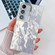 Samsung Galaxy S25+ 5G Plating Glitter Texture TPU Phone Case with Lens Film - White Wrinkles