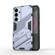 Samsung Galaxy S25+ 5G Punk Armor 2 in 1 PC + TPU Shockproof Phone Case with Invisible Holder - Grey