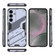Samsung Galaxy S25+ 5G Punk Armor 2 in 1 PC + TPU Shockproof Phone Case with Invisible Holder - Grey