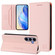 Samsung Galaxy S25+ 5G RC01 Dual-Folded Magnetic Suction RFID Leather Phone Case - Pink