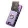Samsung Galaxy S25+ 5G Retro Cross Leather Ring Vertical Insert Card Bag MagSafe Phone Case - Purple