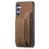 Samsung Galaxy S25+ 5G Retro Leather Zipper Wallet Back Phone Case - Brown