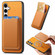 Samsung Galaxy S25+ 5G Retro Magsafe Card Bag PU Back Cover Phone Case - Yellow