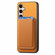 Samsung Galaxy S25+ 5G Retro Magsafe Card Bag PU Back Cover Phone Case - Yellow