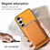 Samsung Galaxy S25+ 5G Retro Magsafe Card Bag PU Back Cover Phone Case - Yellow