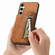 Samsung Galaxy S25+ 5G Retro MagSafe Zipper Wallet Card Bag Back Phone Case - Brown