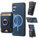Samsung Galaxy S25+ 5G Retro Splitable Magnetic Stand Card Bag Leather Phone Case - Blue